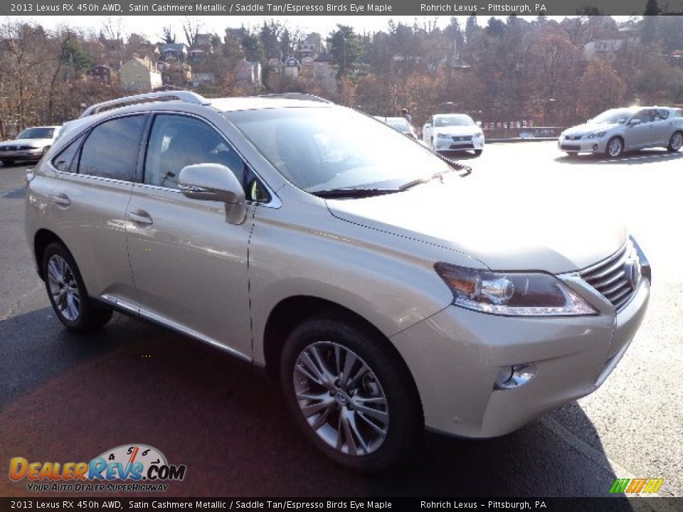 2013 Lexus RX 450h AWD Satin Cashmere Metallic / Saddle Tan/Espresso Birds Eye Maple Photo #6