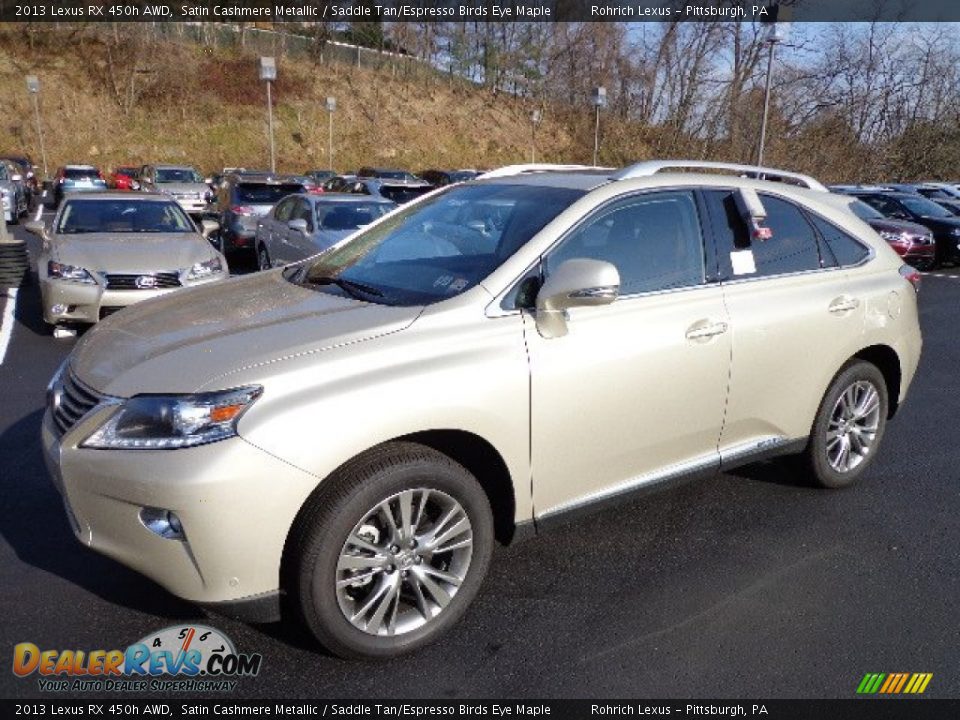 2013 Lexus RX 450h AWD Satin Cashmere Metallic / Saddle Tan/Espresso Birds Eye Maple Photo #8