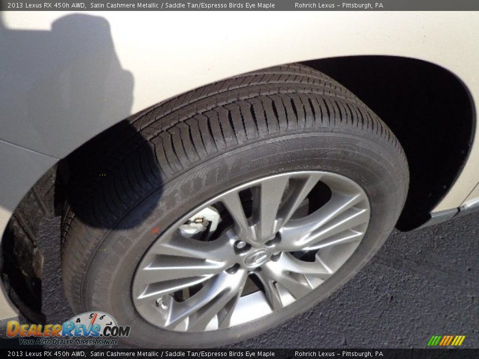 2013 Lexus RX 450h AWD Satin Cashmere Metallic / Saddle Tan/Espresso Birds Eye Maple Photo #9