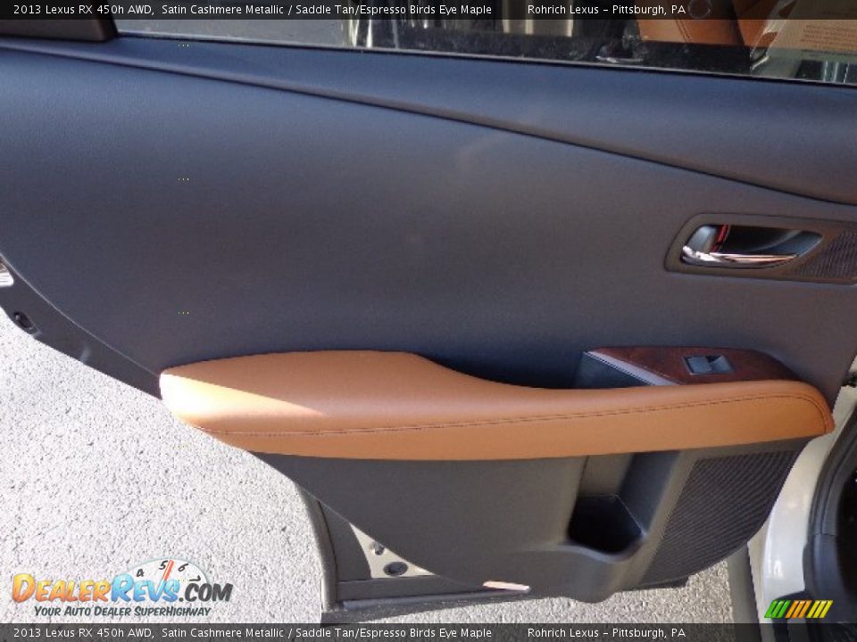 2013 Lexus RX 450h AWD Satin Cashmere Metallic / Saddle Tan/Espresso Birds Eye Maple Photo #13