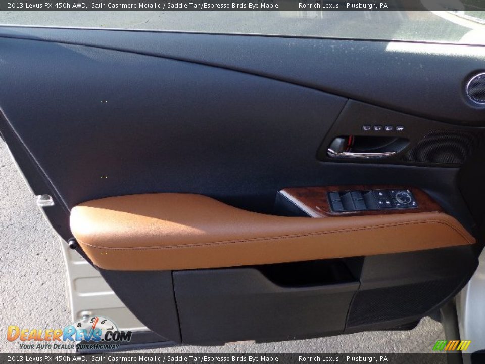 2013 Lexus RX 450h AWD Satin Cashmere Metallic / Saddle Tan/Espresso Birds Eye Maple Photo #14