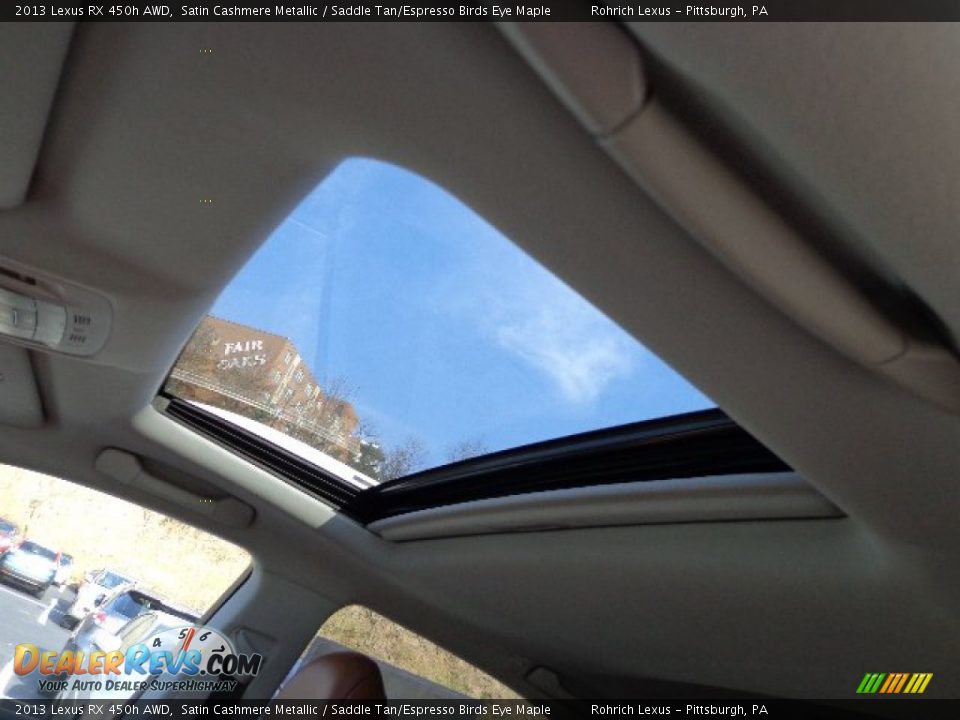 2013 Lexus RX 450h AWD Satin Cashmere Metallic / Saddle Tan/Espresso Birds Eye Maple Photo #15
