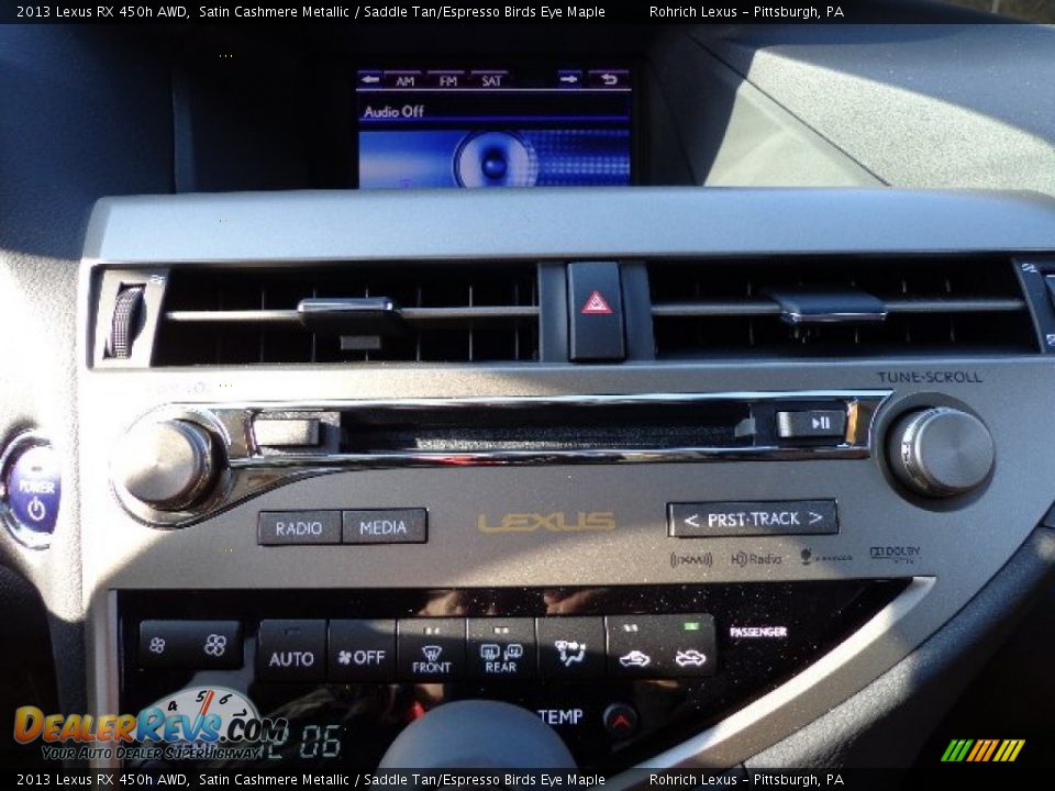2013 Lexus RX 450h AWD Satin Cashmere Metallic / Saddle Tan/Espresso Birds Eye Maple Photo #18
