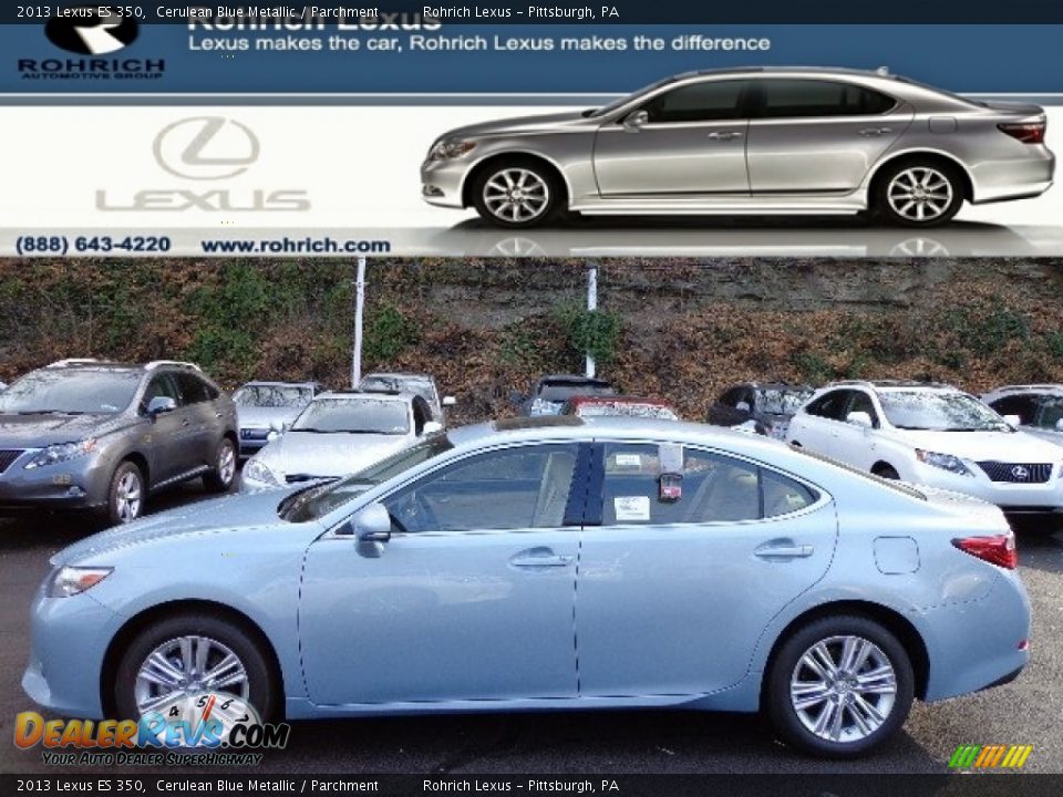 2013 Lexus ES 350 Cerulean Blue Metallic / Parchment Photo #1