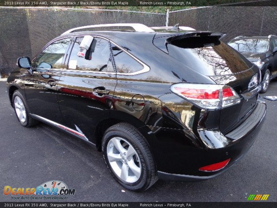 2013 Lexus RX 350 AWD Stargazer Black / Black/Ebony Birds Eye Maple Photo #2