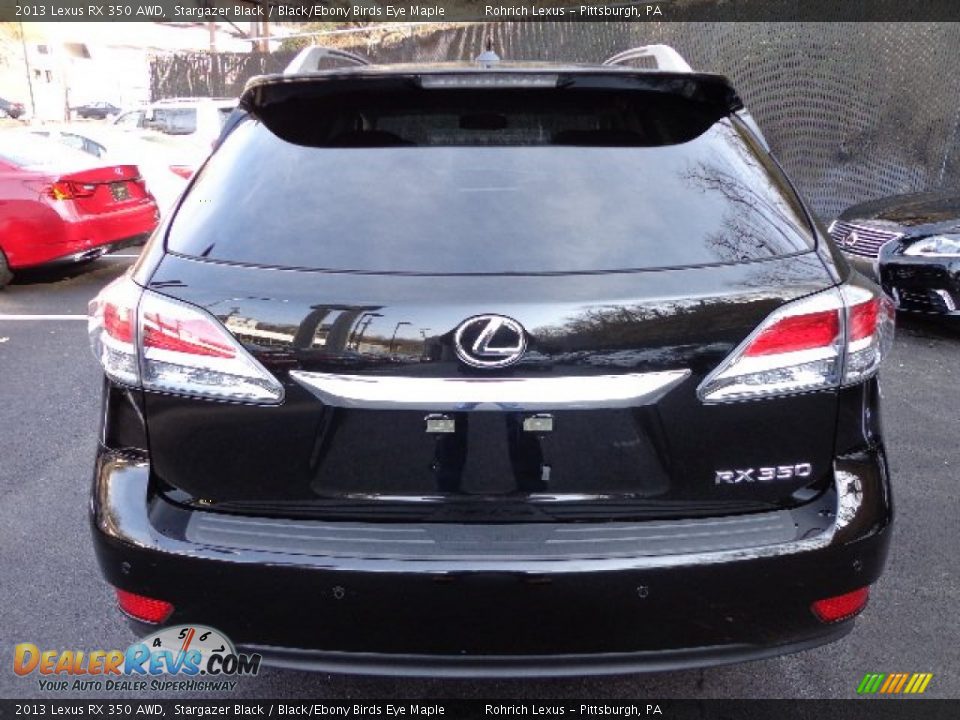 2013 Lexus RX 350 AWD Stargazer Black / Black/Ebony Birds Eye Maple Photo #3