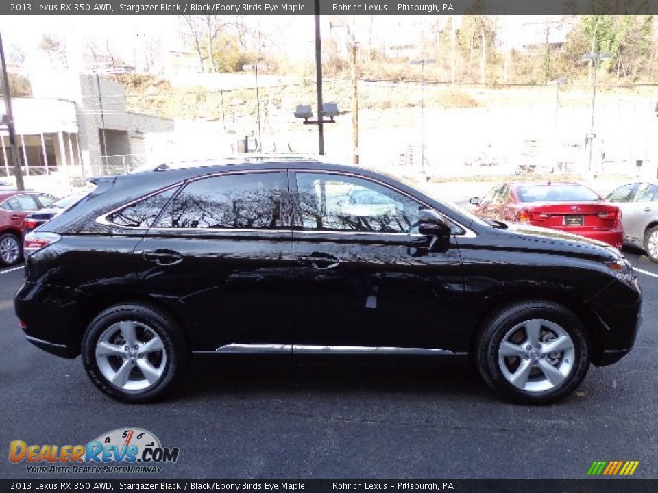 2013 Lexus RX 350 AWD Stargazer Black / Black/Ebony Birds Eye Maple Photo #5