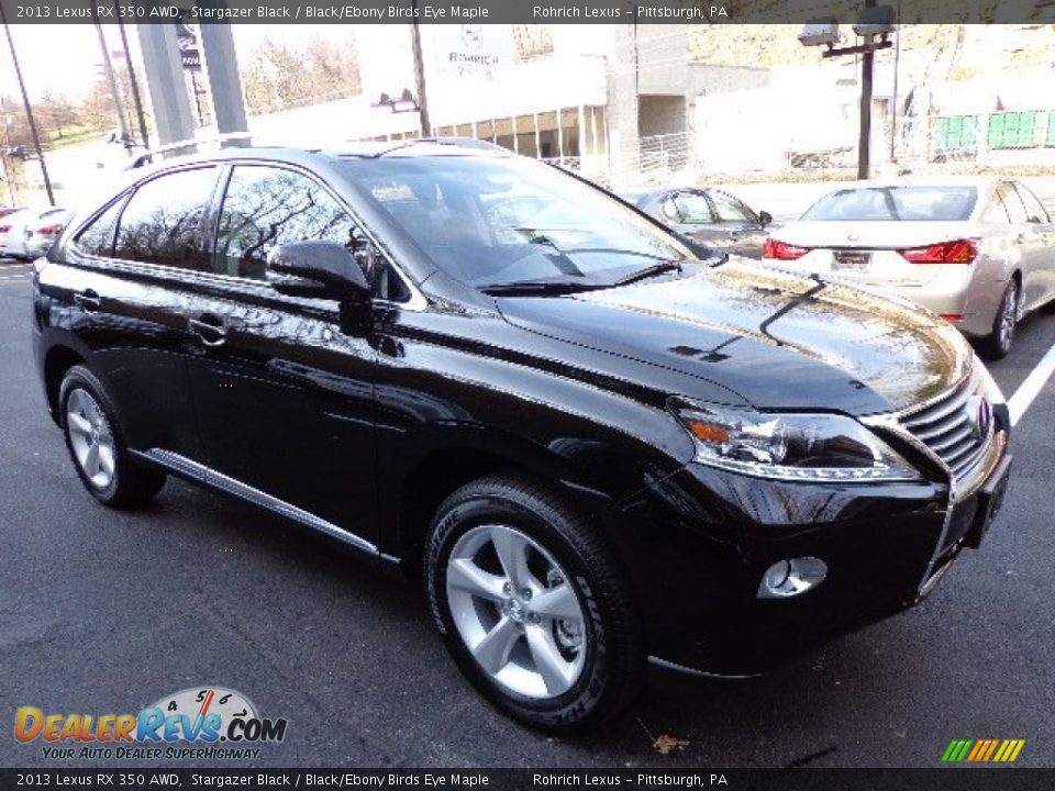 2013 Lexus RX 350 AWD Stargazer Black / Black/Ebony Birds Eye Maple Photo #6