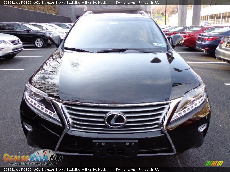 2013 Lexus RX 350 AWD Stargazer Black / Black/Ebony Birds Eye Maple Photo #7
