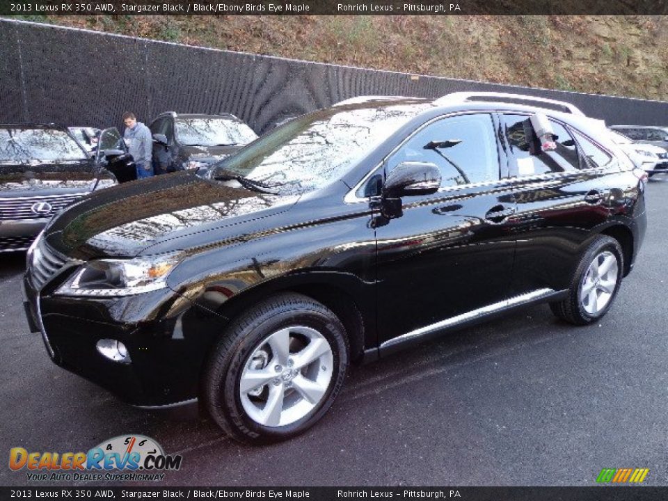 2013 Lexus RX 350 AWD Stargazer Black / Black/Ebony Birds Eye Maple Photo #8