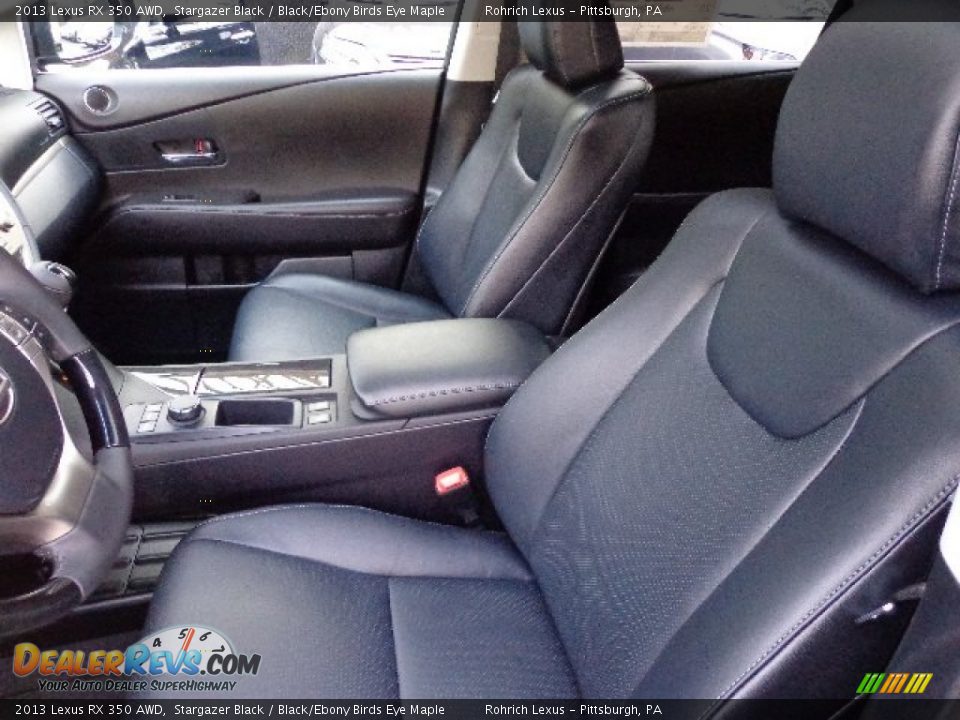 2013 Lexus RX 350 AWD Stargazer Black / Black/Ebony Birds Eye Maple Photo #10