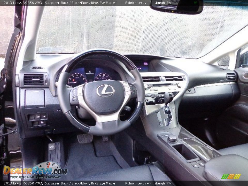 2013 Lexus RX 350 AWD Stargazer Black / Black/Ebony Birds Eye Maple Photo #12
