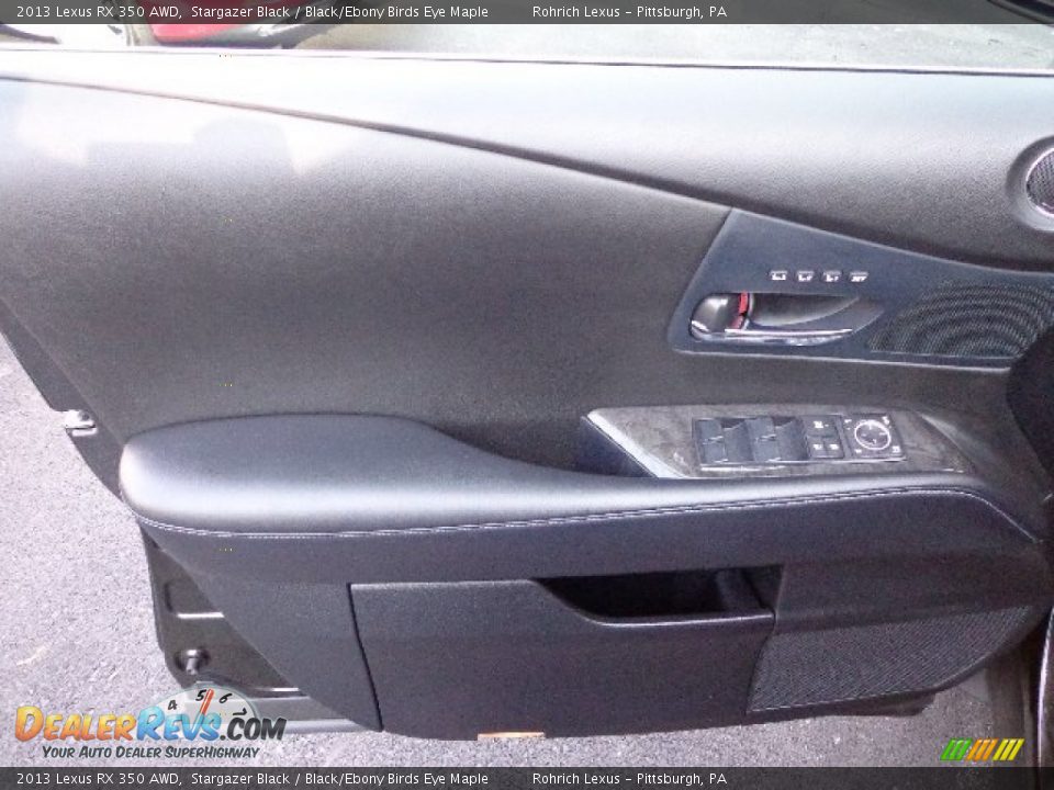 2013 Lexus RX 350 AWD Stargazer Black / Black/Ebony Birds Eye Maple Photo #14