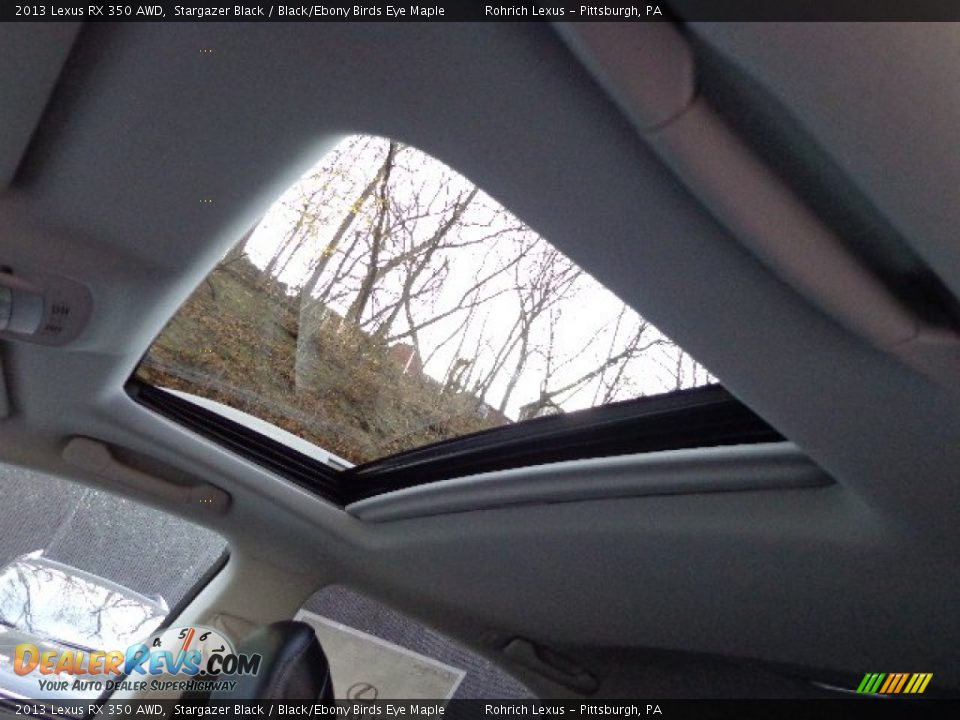 2013 Lexus RX 350 AWD Stargazer Black / Black/Ebony Birds Eye Maple Photo #15