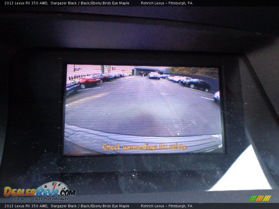 2013 Lexus RX 350 AWD Stargazer Black / Black/Ebony Birds Eye Maple Photo #17