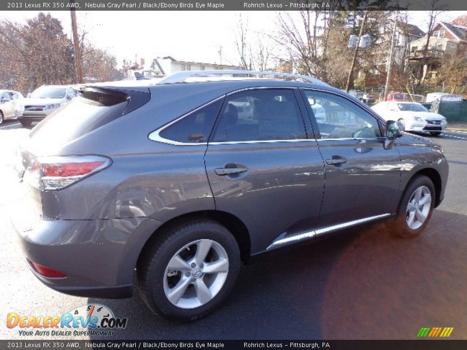 2013 Lexus RX 350 AWD Nebula Gray Pearl / Black/Ebony Birds Eye Maple Photo #4