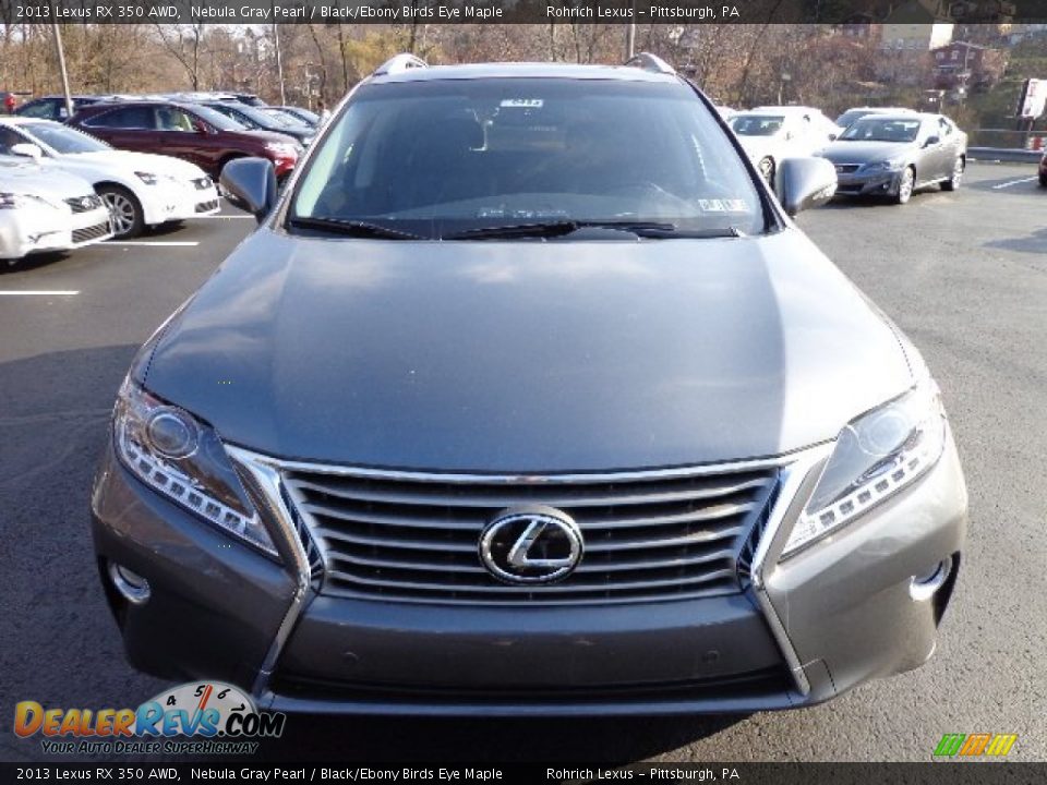 2013 Lexus RX 350 AWD Nebula Gray Pearl / Black/Ebony Birds Eye Maple Photo #7