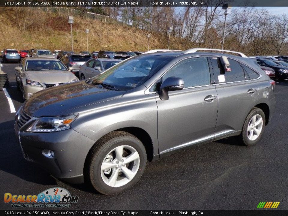 2013 Lexus RX 350 AWD Nebula Gray Pearl / Black/Ebony Birds Eye Maple Photo #8