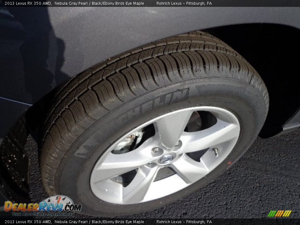 2013 Lexus RX 350 AWD Nebula Gray Pearl / Black/Ebony Birds Eye Maple Photo #9