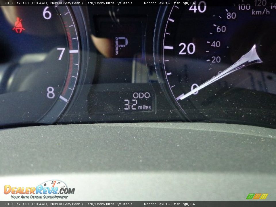 2013 Lexus RX 350 AWD Nebula Gray Pearl / Black/Ebony Birds Eye Maple Photo #19