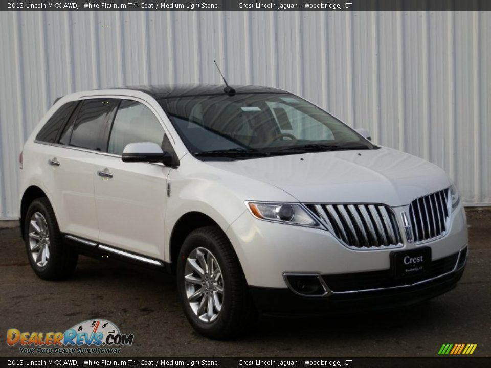 2013 Lincoln MKX AWD White Platinum Tri-Coat / Medium Light Stone Photo #3
