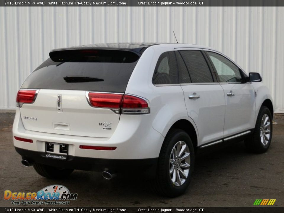 2013 Lincoln MKX AWD White Platinum Tri-Coat / Medium Light Stone Photo #4