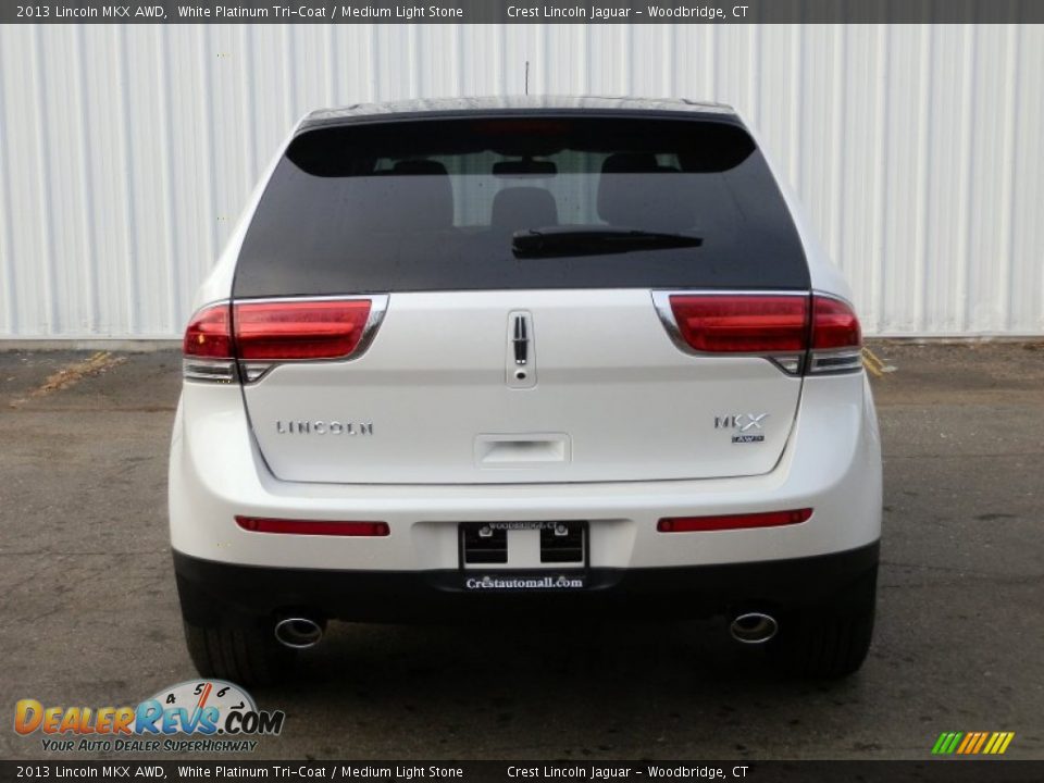 2013 Lincoln MKX AWD White Platinum Tri-Coat / Medium Light Stone Photo #5
