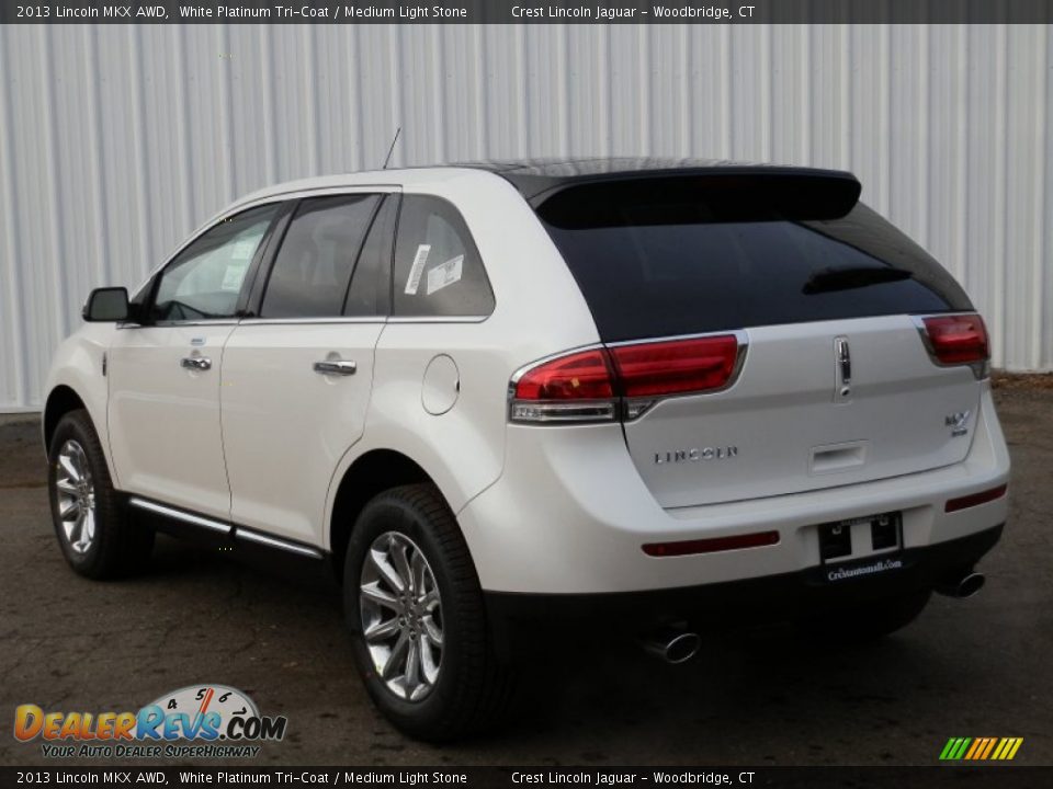 2013 Lincoln MKX AWD White Platinum Tri-Coat / Medium Light Stone Photo #6