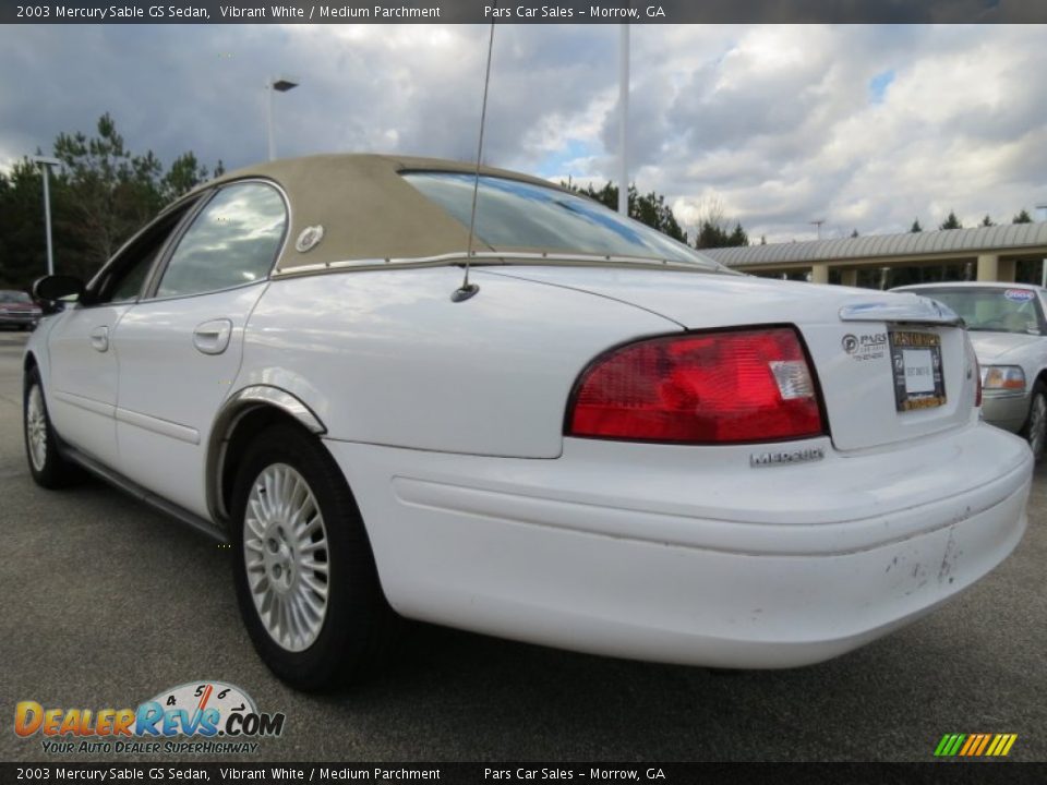 2003 Mercury Sable GS Sedan Vibrant White / Medium Parchment Photo #2