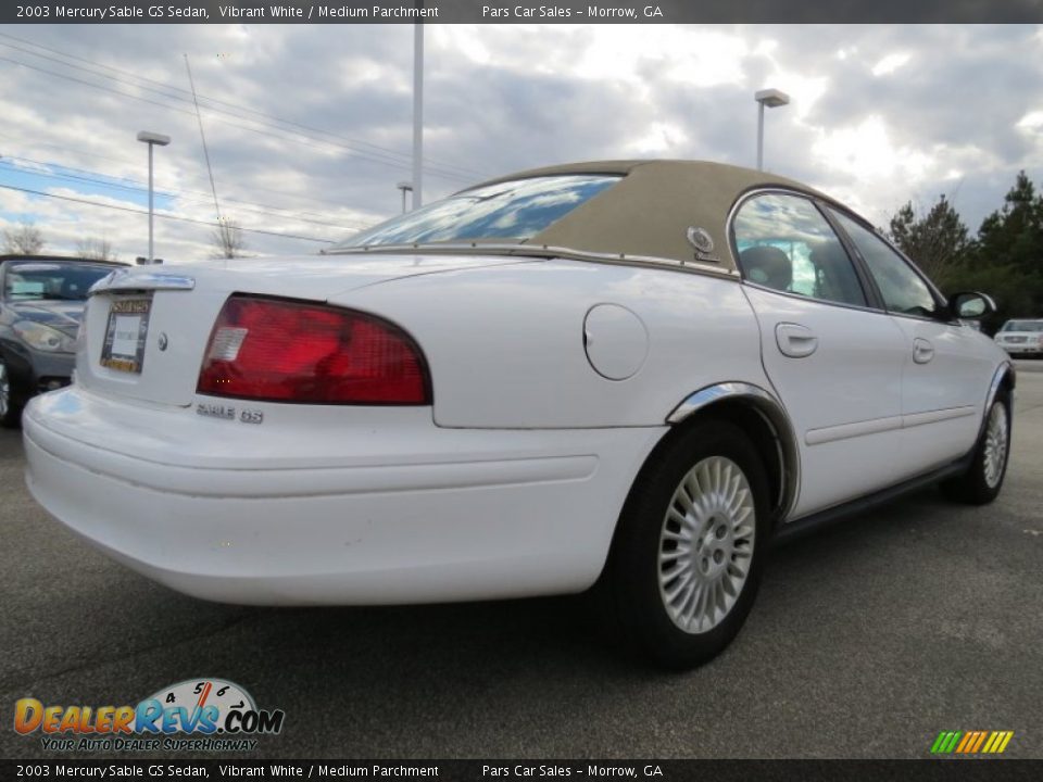 2003 Mercury Sable GS Sedan Vibrant White / Medium Parchment Photo #3