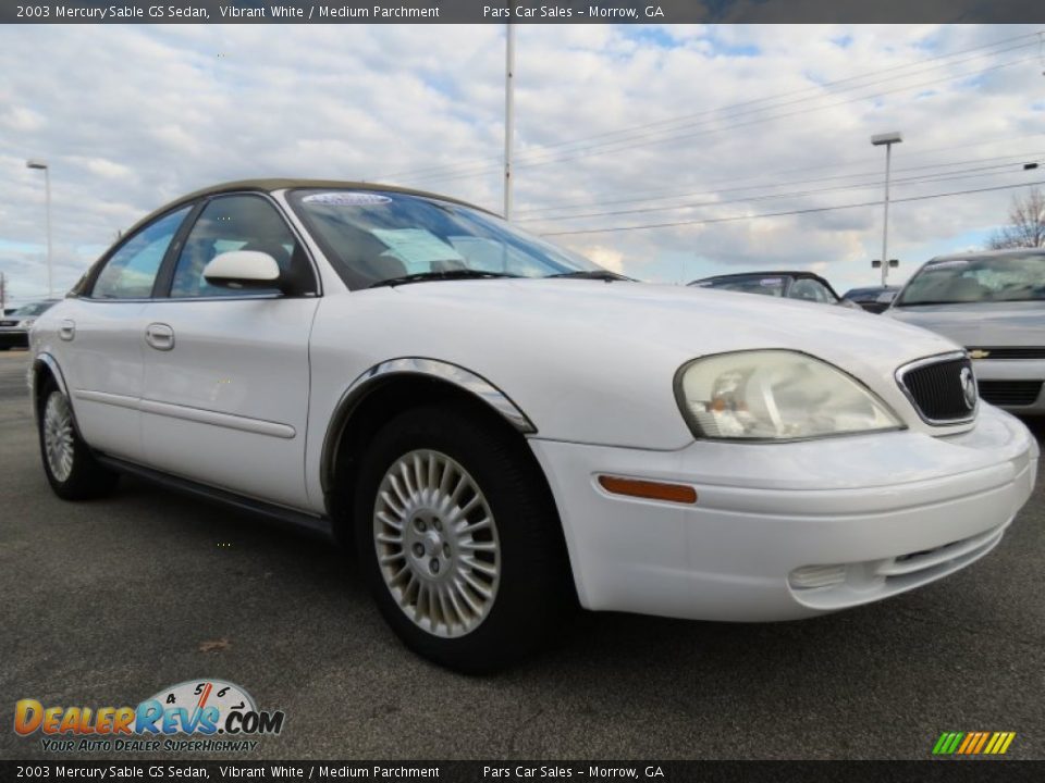 2003 Mercury Sable GS Sedan Vibrant White / Medium Parchment Photo #4