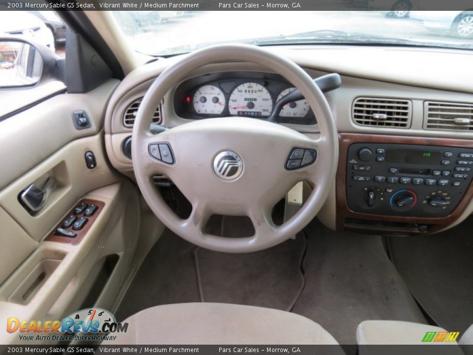 2003 Mercury Sable GS Sedan Vibrant White / Medium Parchment Photo #12