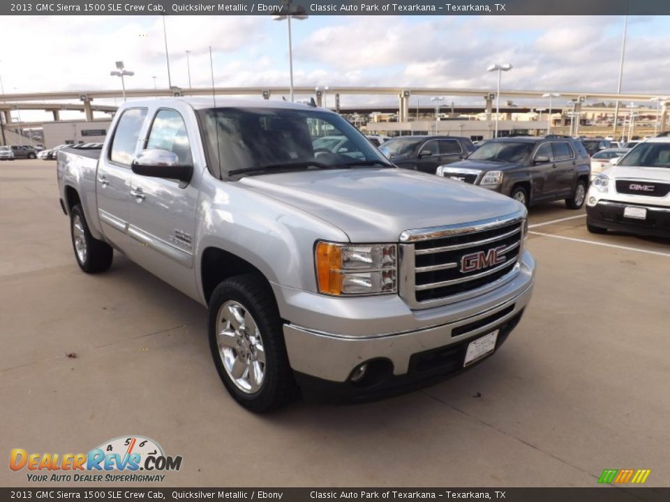 2013 GMC Sierra 1500 SLE Crew Cab Quicksilver Metallic / Ebony Photo #7