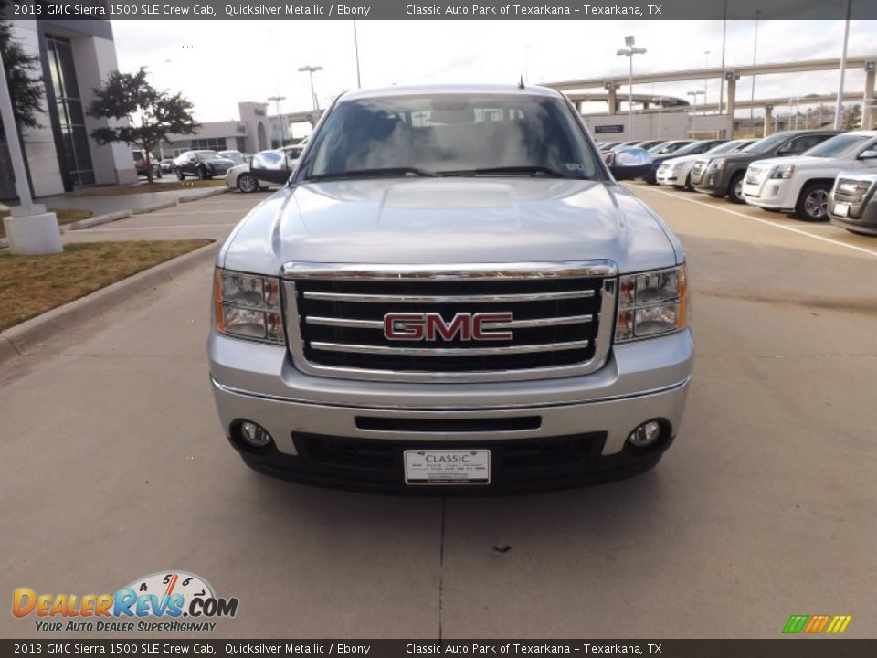 2013 GMC Sierra 1500 SLE Crew Cab Quicksilver Metallic / Ebony Photo #8