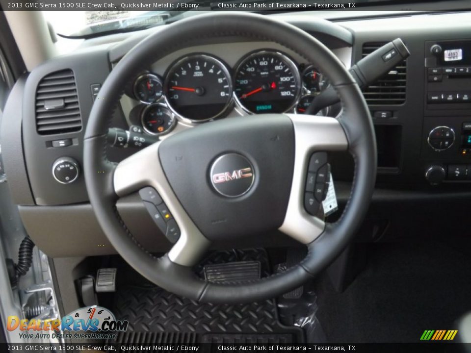 2013 GMC Sierra 1500 SLE Crew Cab Quicksilver Metallic / Ebony Photo #10