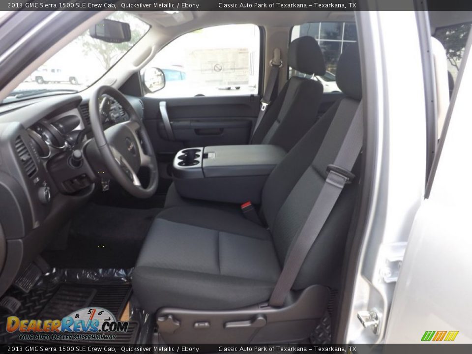 2013 GMC Sierra 1500 SLE Crew Cab Quicksilver Metallic / Ebony Photo #11