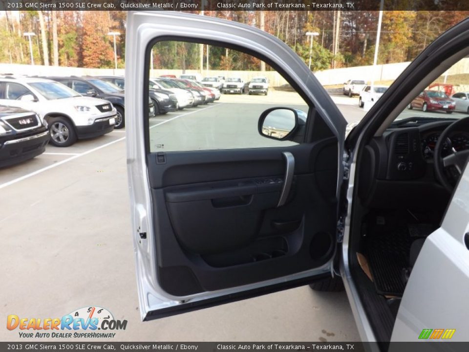 2013 GMC Sierra 1500 SLE Crew Cab Quicksilver Metallic / Ebony Photo #14