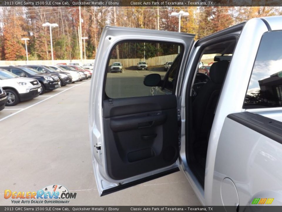 2013 GMC Sierra 1500 SLE Crew Cab Quicksilver Metallic / Ebony Photo #16