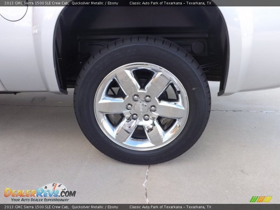 2013 GMC Sierra 1500 SLE Crew Cab Quicksilver Metallic / Ebony Photo #19
