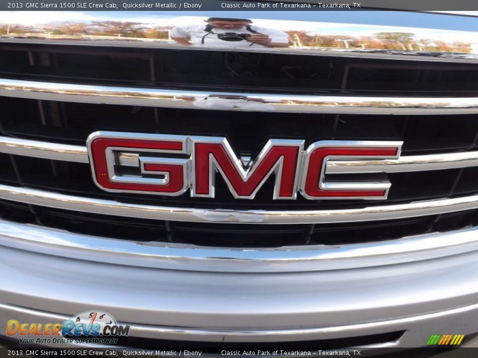 2013 GMC Sierra 1500 SLE Crew Cab Quicksilver Metallic / Ebony Photo #21
