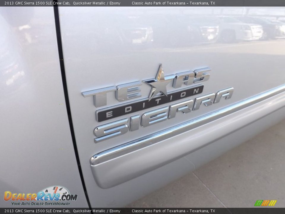 2013 GMC Sierra 1500 SLE Crew Cab Quicksilver Metallic / Ebony Photo #22