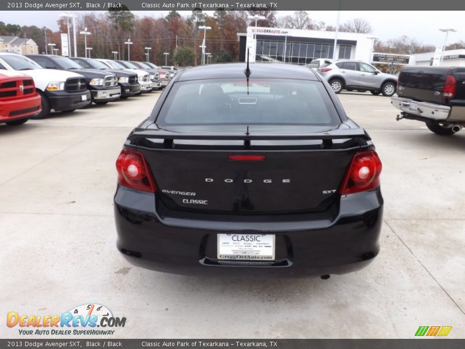 2013 Dodge Avenger SXT Black / Black Photo #4