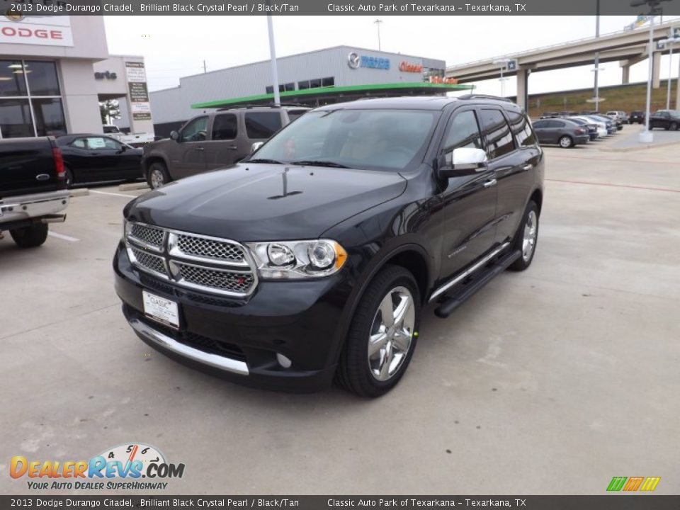 2013 Dodge Durango Citadel Brilliant Black Crystal Pearl / Black/Tan Photo #1