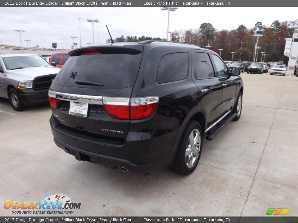 2013 Dodge Durango Citadel Brilliant Black Crystal Pearl / Black/Tan Photo #5