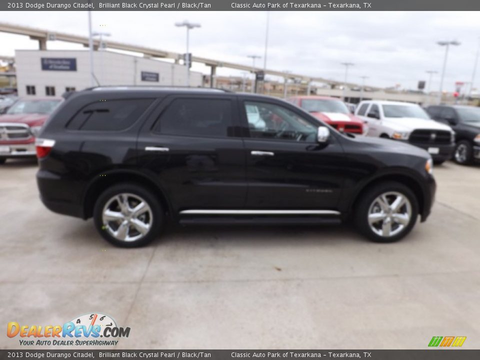2013 Dodge Durango Citadel Brilliant Black Crystal Pearl / Black/Tan Photo #6