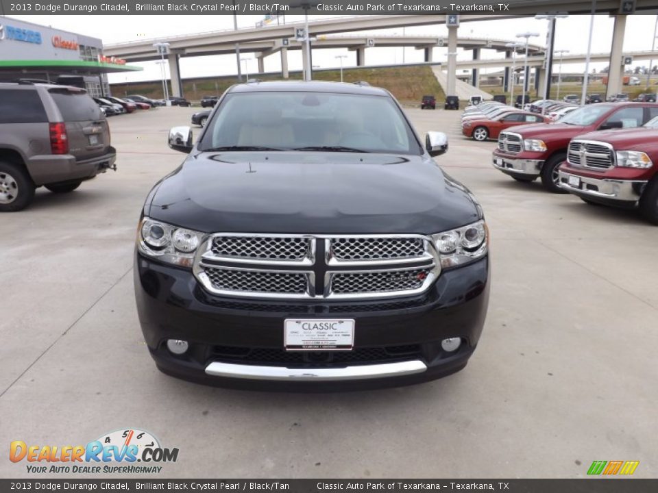 2013 Dodge Durango Citadel Brilliant Black Crystal Pearl / Black/Tan Photo #8