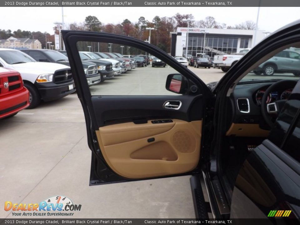 2013 Dodge Durango Citadel Brilliant Black Crystal Pearl / Black/Tan Photo #17