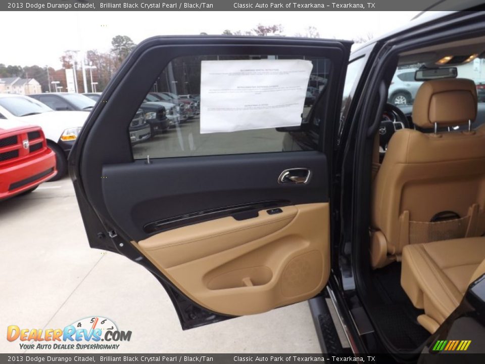 2013 Dodge Durango Citadel Brilliant Black Crystal Pearl / Black/Tan Photo #19