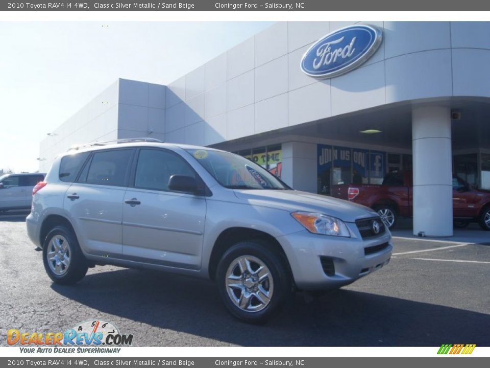 2010 Toyota RAV4 I4 4WD Classic Silver Metallic / Sand Beige Photo #1