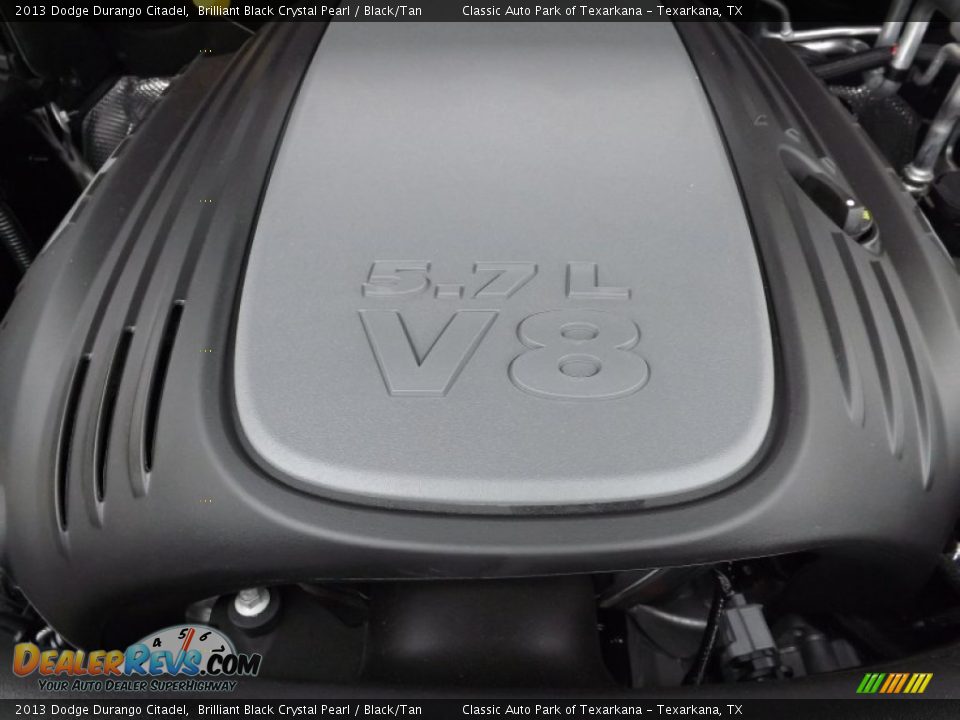 2013 Dodge Durango Citadel Brilliant Black Crystal Pearl / Black/Tan Photo #24